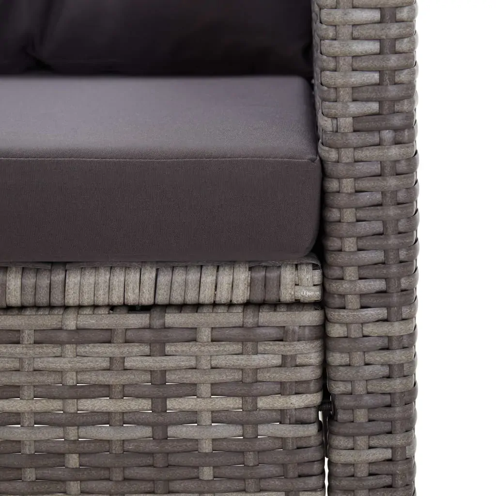 3 Piece Garden Dining Set with Cushions Poly Rattan Price
