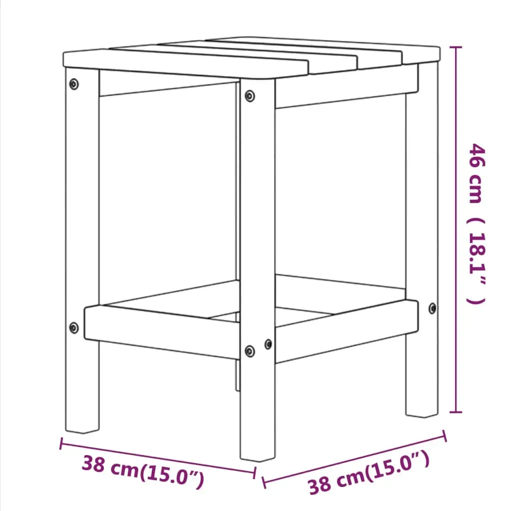 Garden Adirondack Table 38x38x46 cm HDPE Price