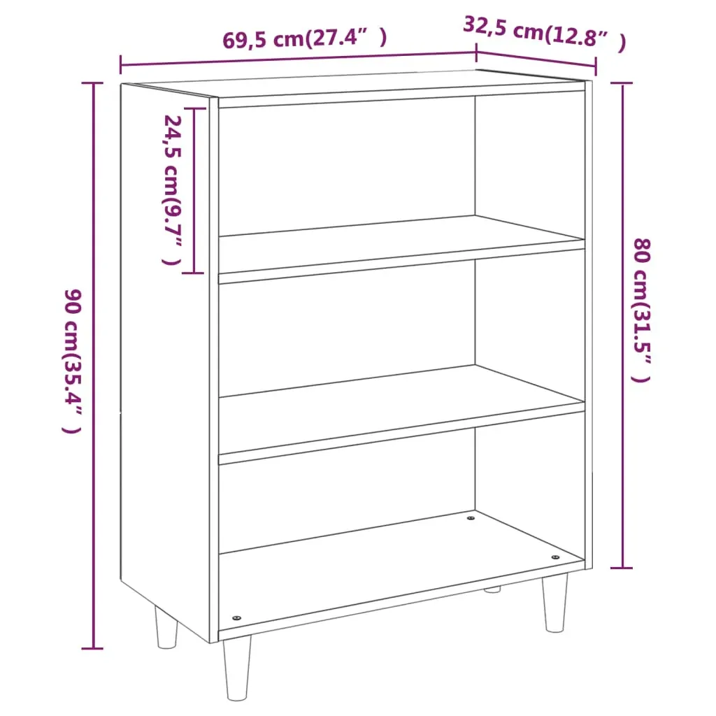 Sideboard 69.5x32.5x90 cm Engineered Wood Price