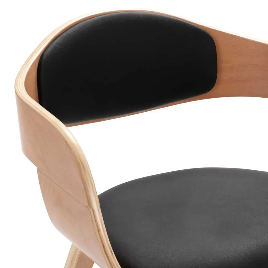 Dining Chairs Bent Wood and Faux Leather Price
