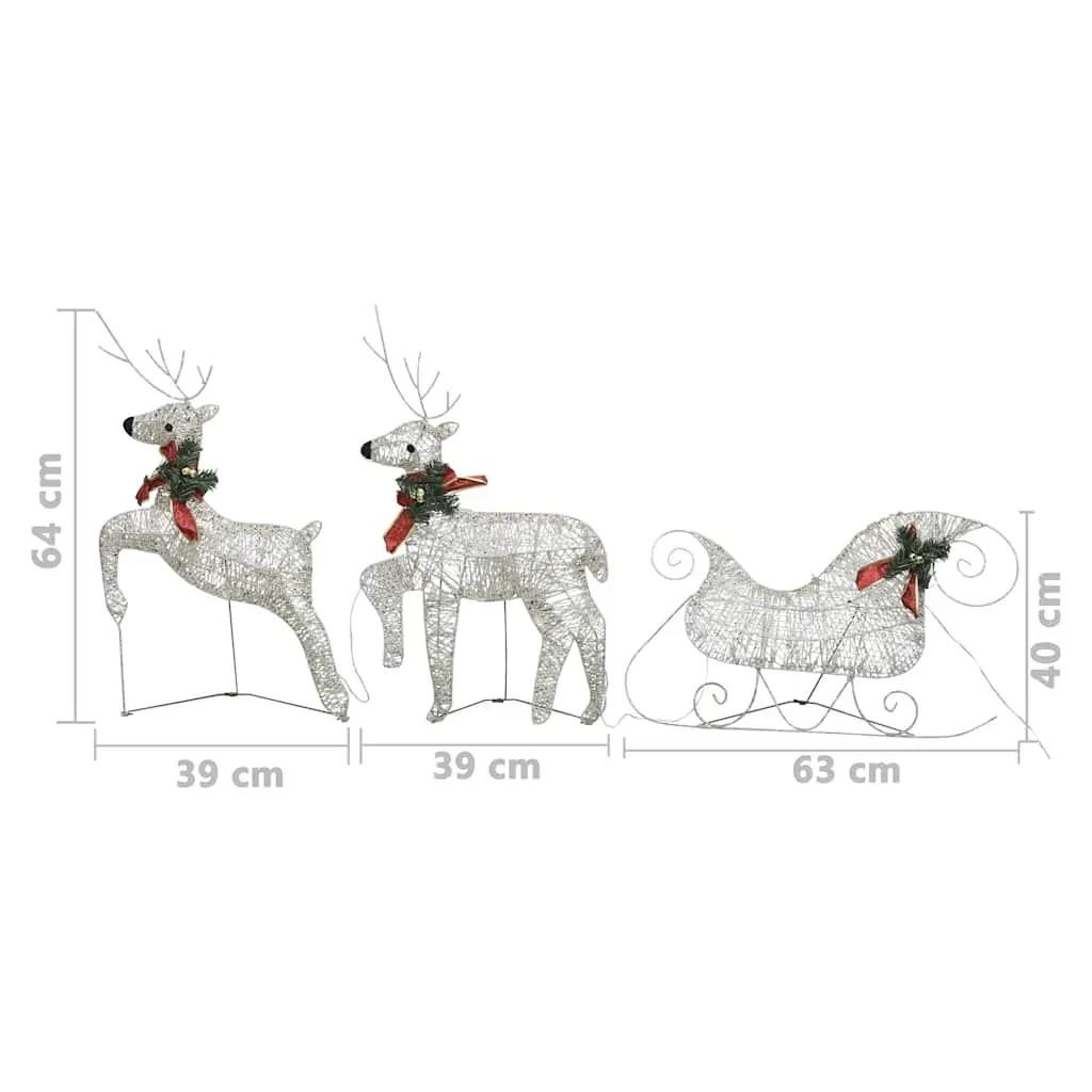 Reindeer & Sleigh Christmas Decoration 60 LEDs Outdoor Price