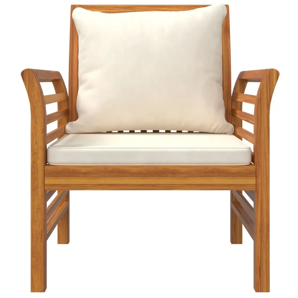 Garden Lounge Set with Cushions Solid Wood Acacia Price