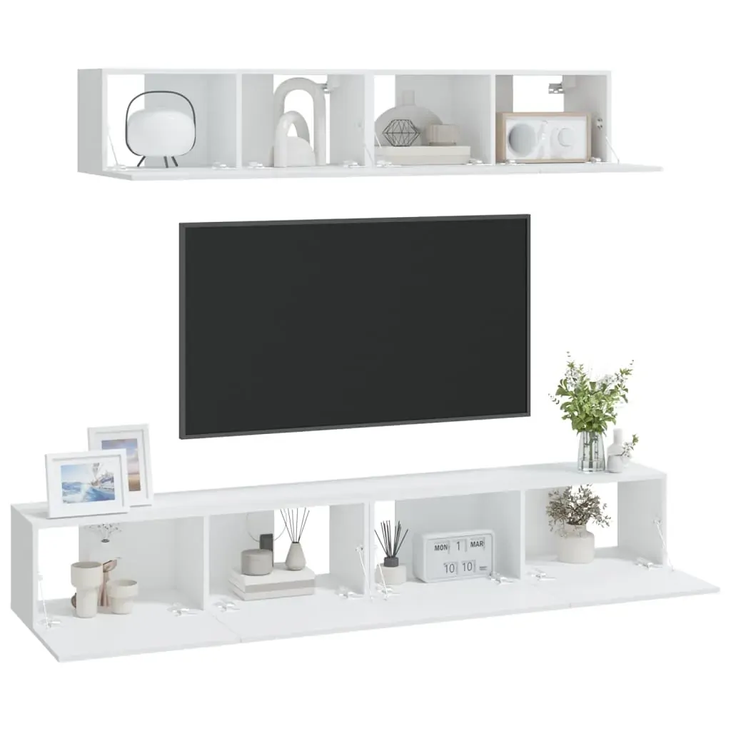 Trowbridge 4 Piece TV Cabinet Set Engineered Wood Price