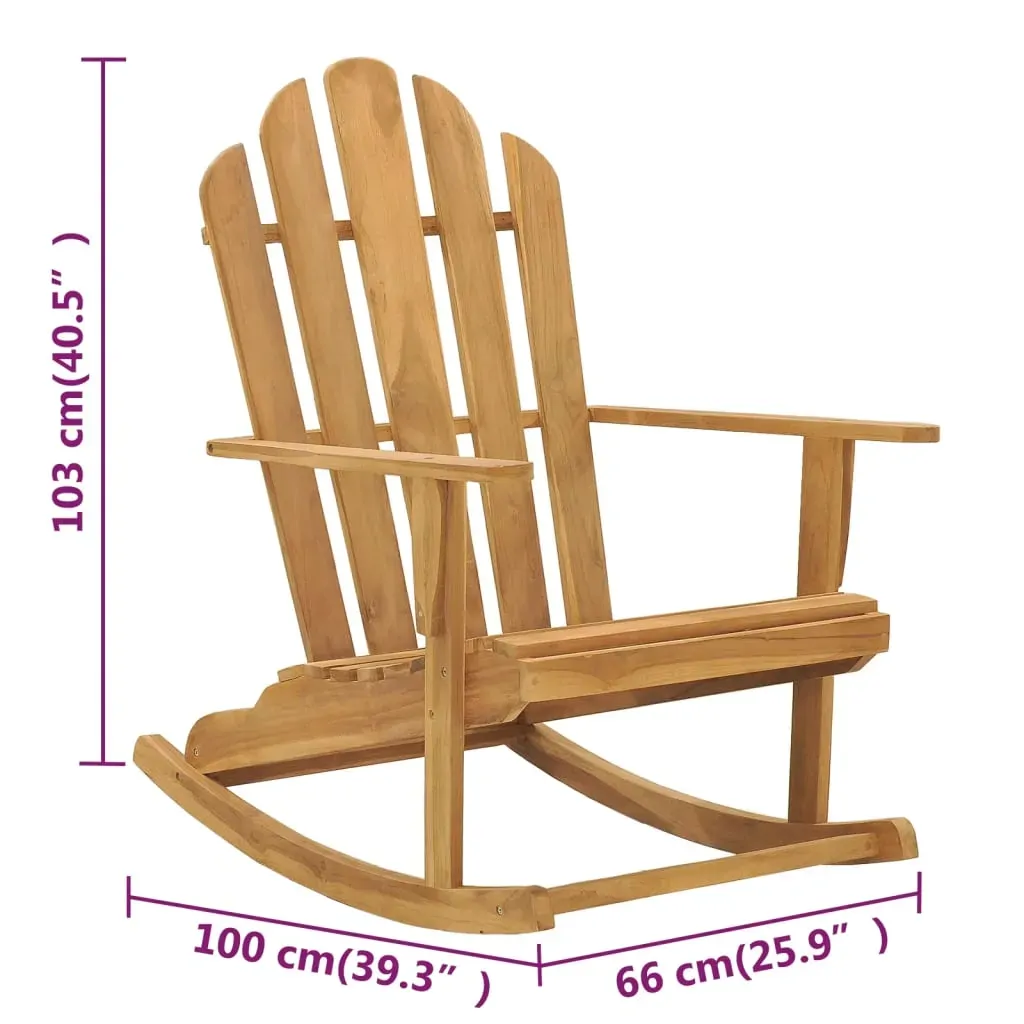 Adirondack Rocking Chair Solid Wood Teak Price