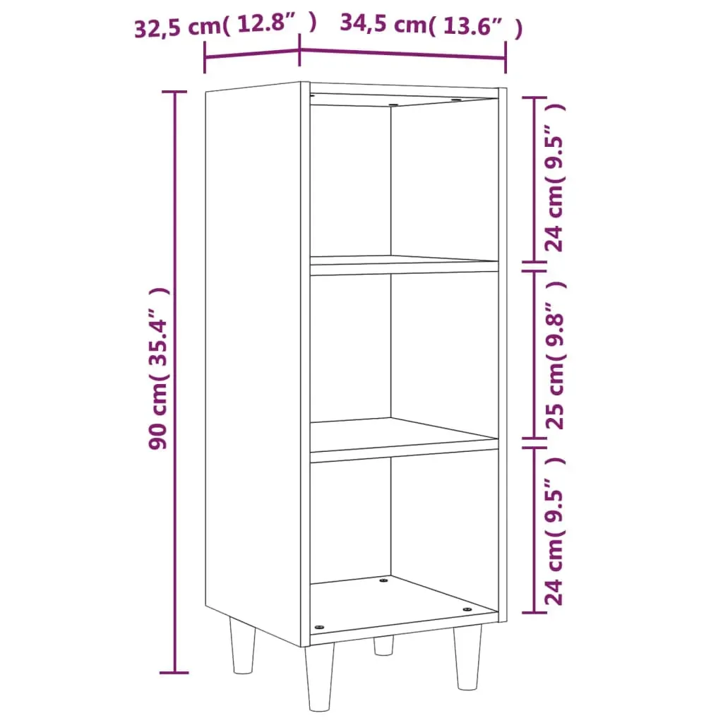 Sideboard 34.5x32.5x90 cm Engineered Wood Price