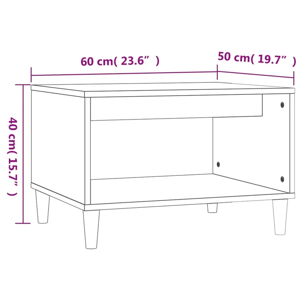 Coffee Table 60x40x50 cm Engineered Wood Price