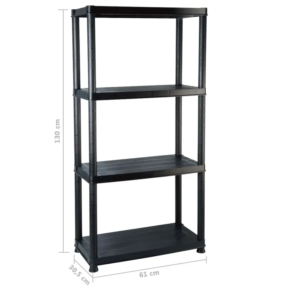 Storage Shelf Black Plastic Price