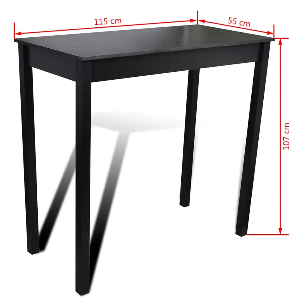 Bar Table with Bar Chairs Black Price