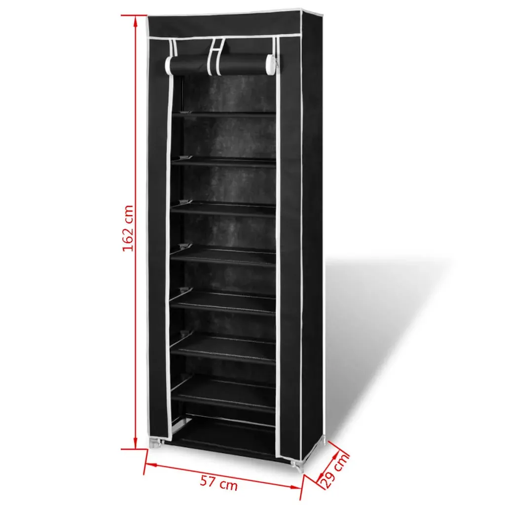 Fabric Shoe Cabinet with Cover 162 x 57 x 29 cm Price