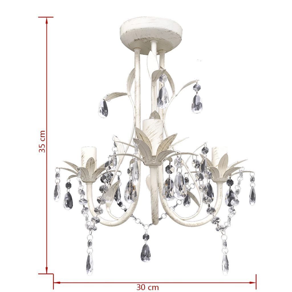 Crystal Pendant Ceiling Lamp Chandelier Elegant White Price