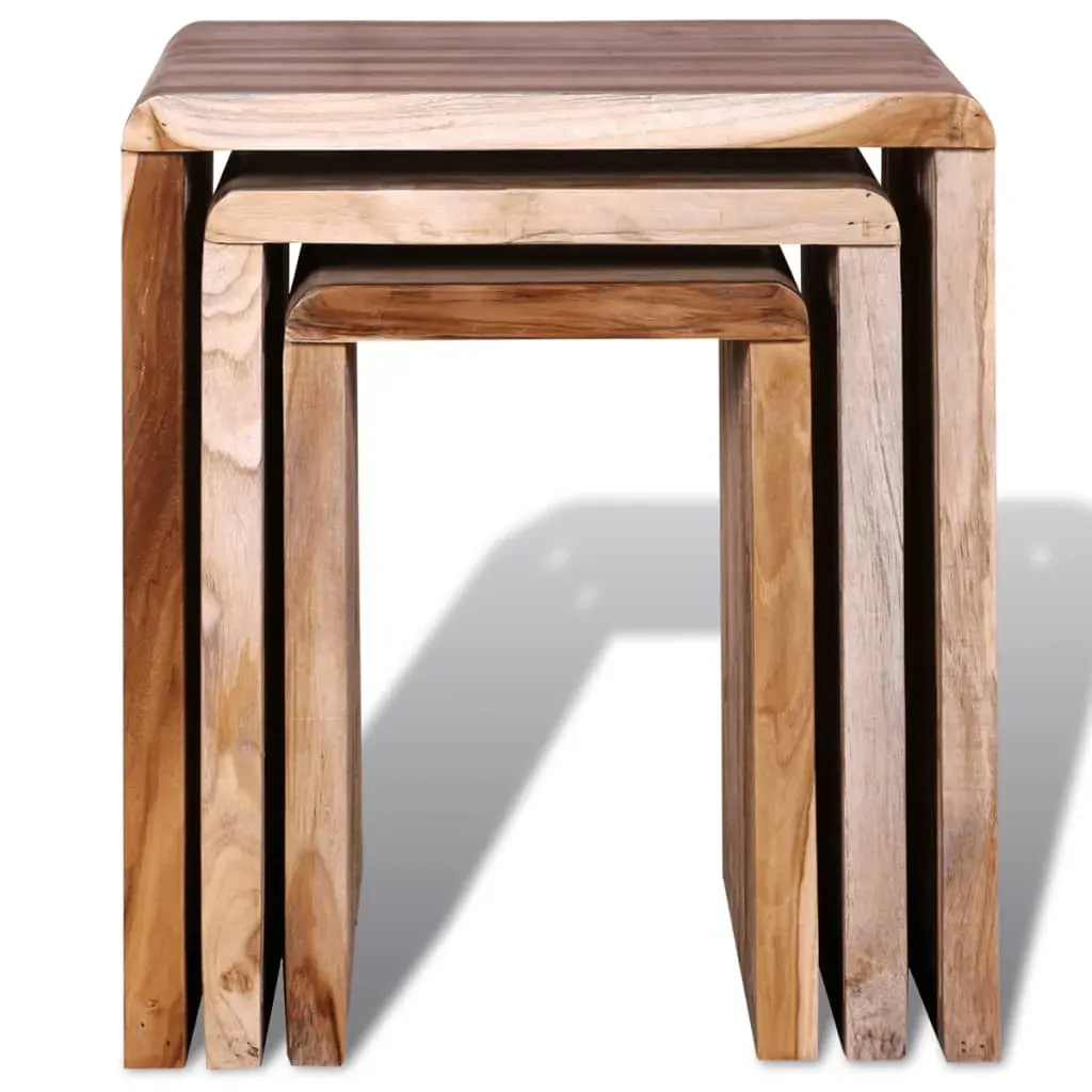 Nesting Table Set 3 Pieces Reclaimed Teak Price