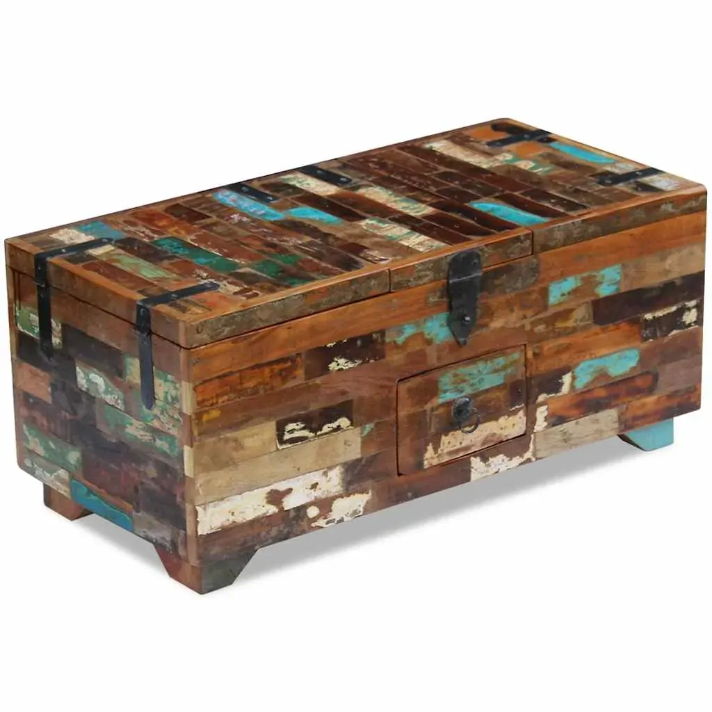 Coffee Table Box Chest Solid Reclaimed Wood 80x40x35 cm Price