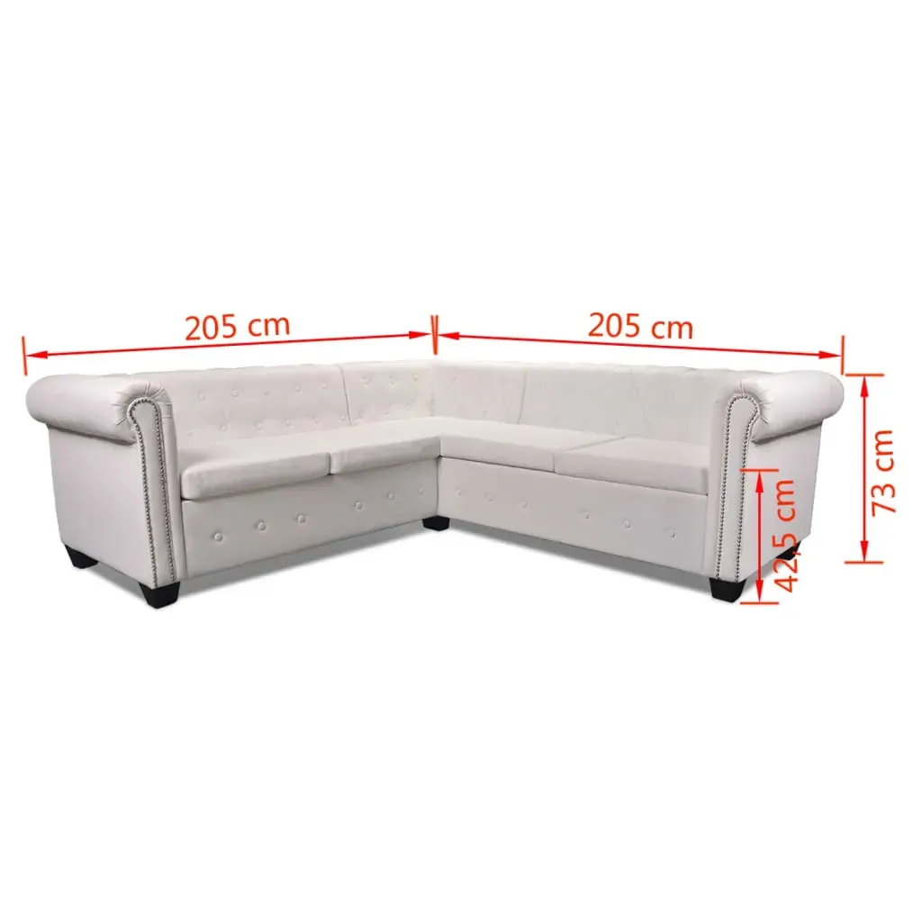 Kallora Chesterfield Corner Sofa 5-Seater Artificial Leather Price