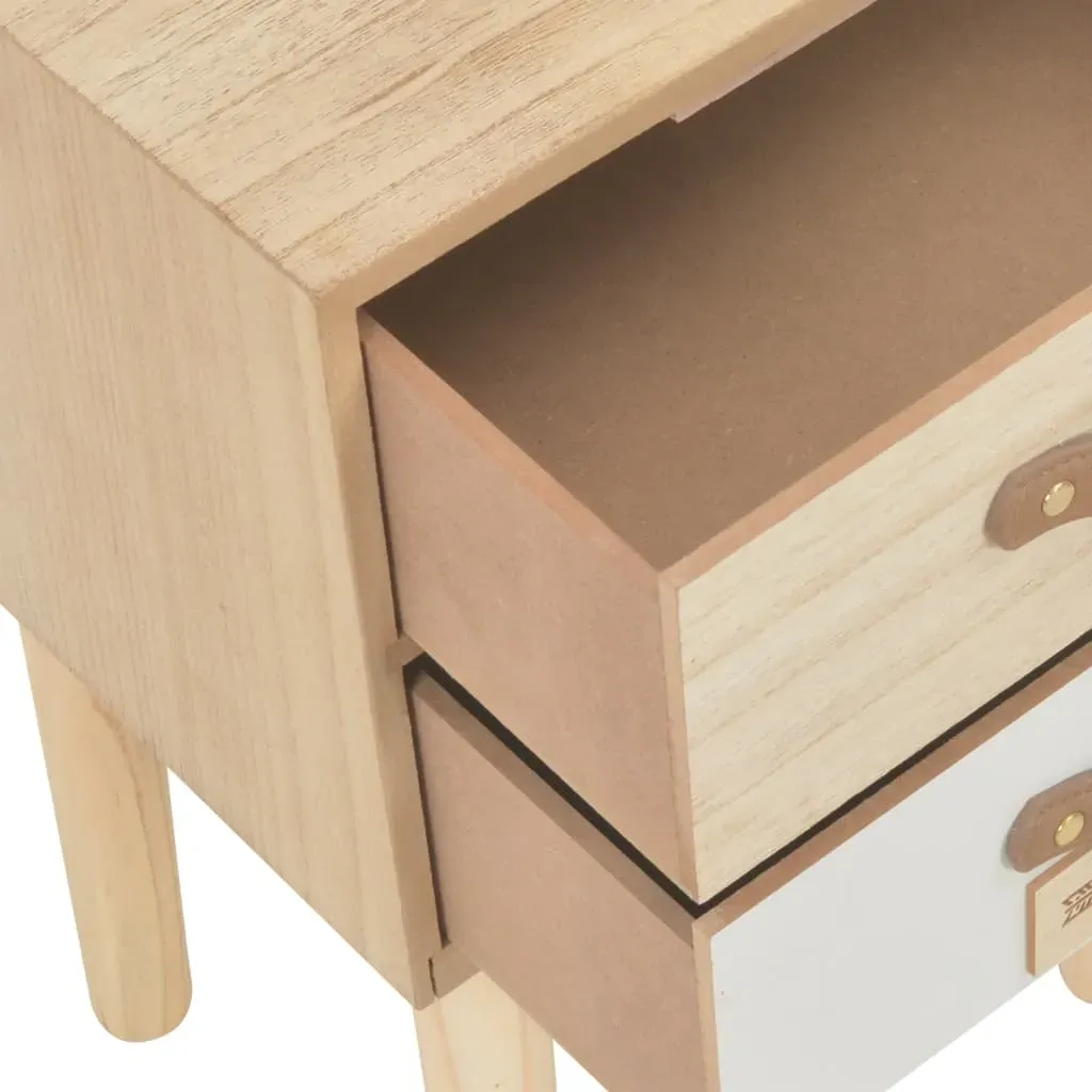 Westall Bedside Cabinet with 2 Drawers Solid Pinewood Price