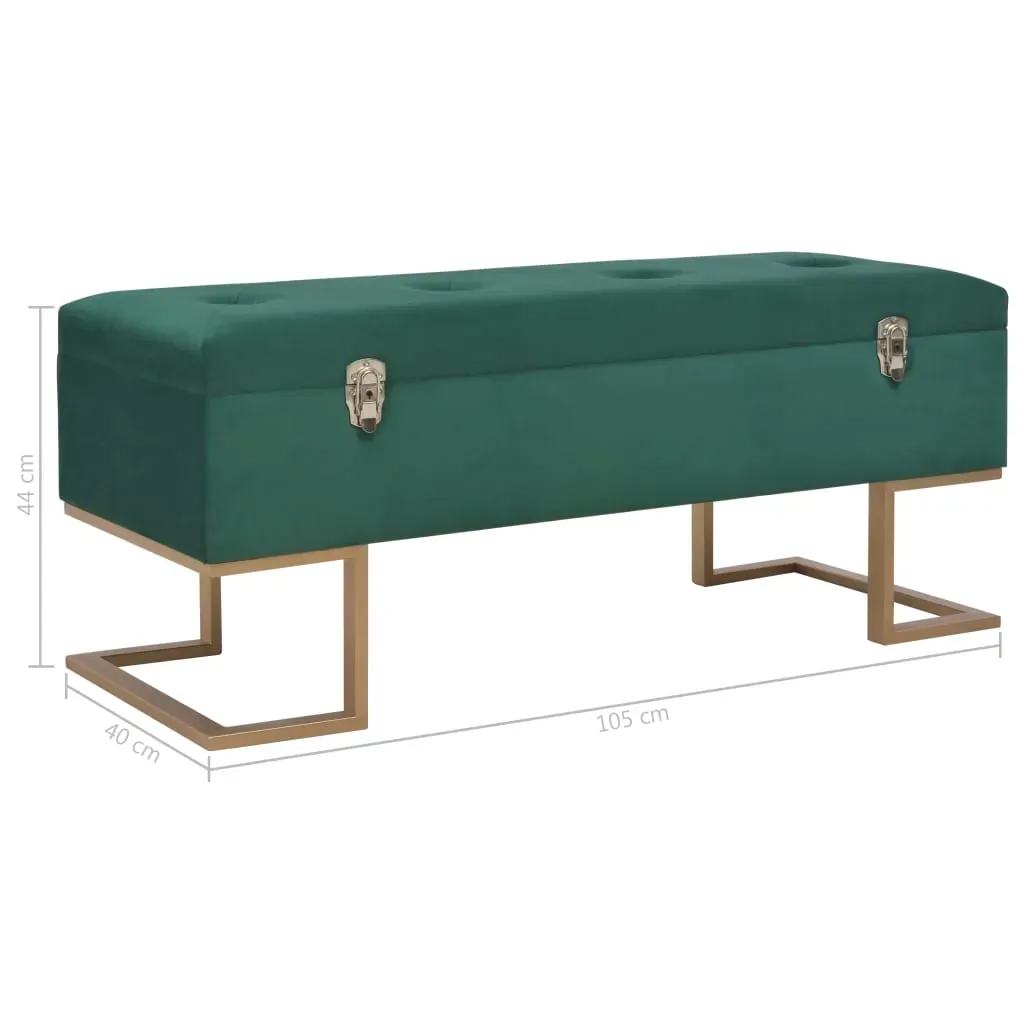 Bench with Storage Compartment 105 cm Velvet Price