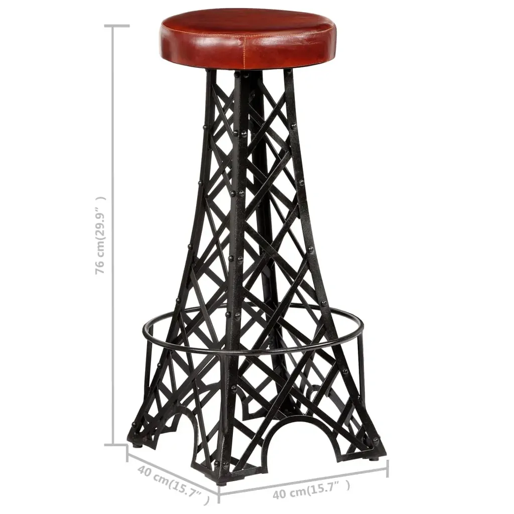 Bar Stools 2 pcs Real Leather Price