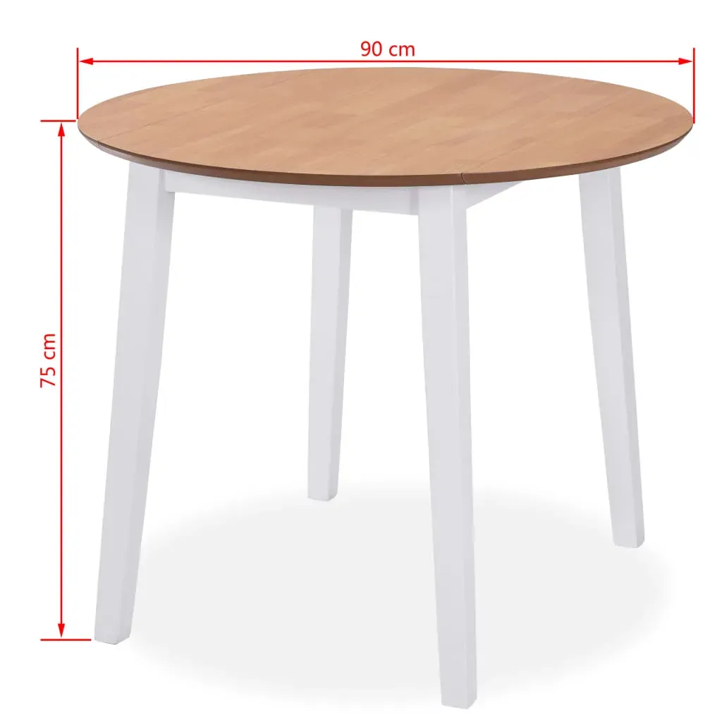 Dining Set MDF and Rubberwood White Price