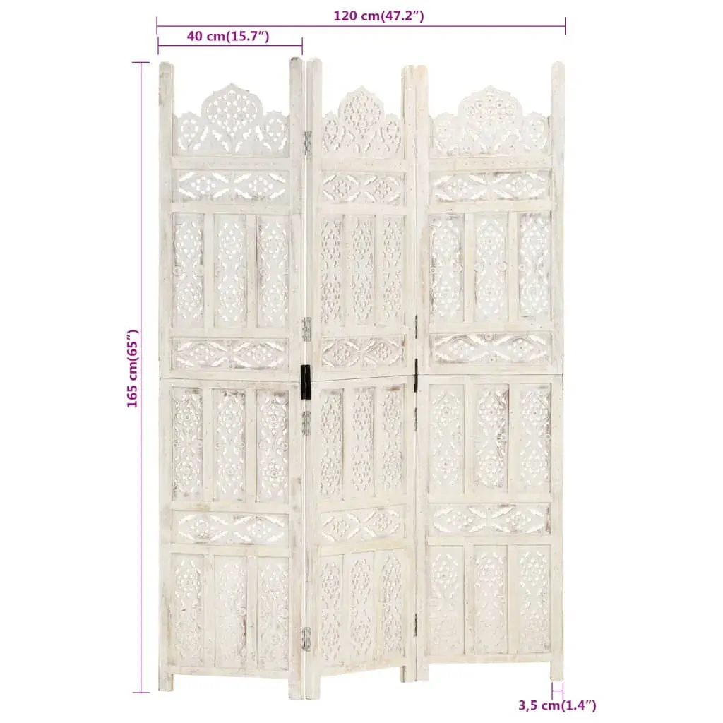 Puyallup Hand carved Room Divider 120x165 cm Solid Mango Wood Price