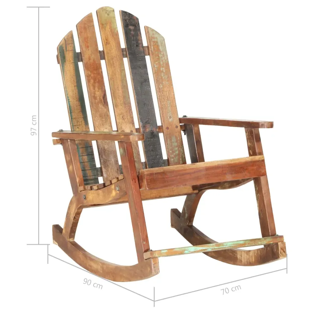 Garden Rocking Chair Solid Reclaimed Wood Price