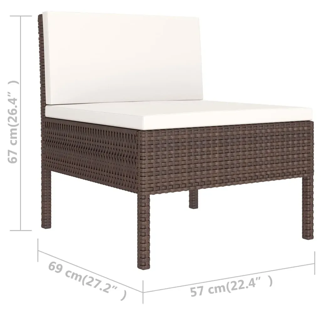 Garden Lounge Set with Cushions Poly Rattan Price