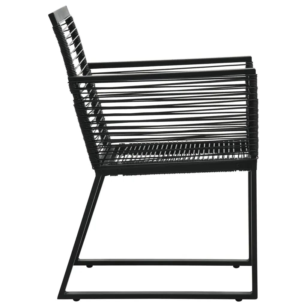 Outdoor Dining Set PVC Rattan Black Price