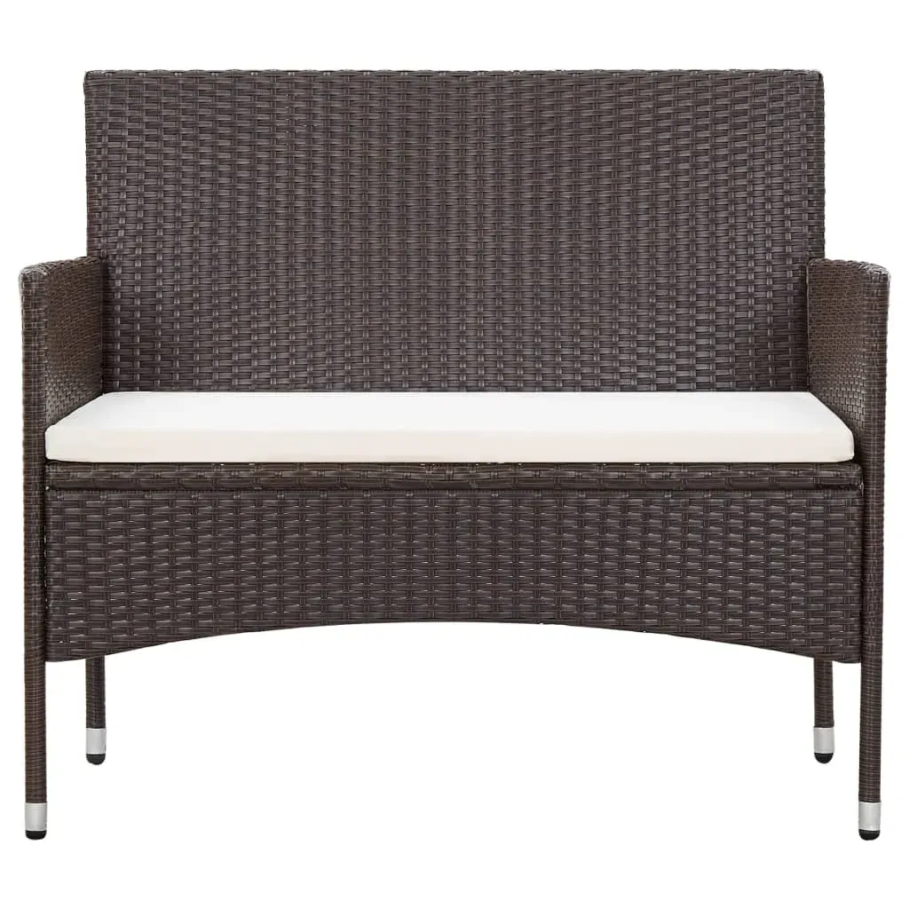 2 Piece Garden Lounge Set with Cushion Poly Rattan Price