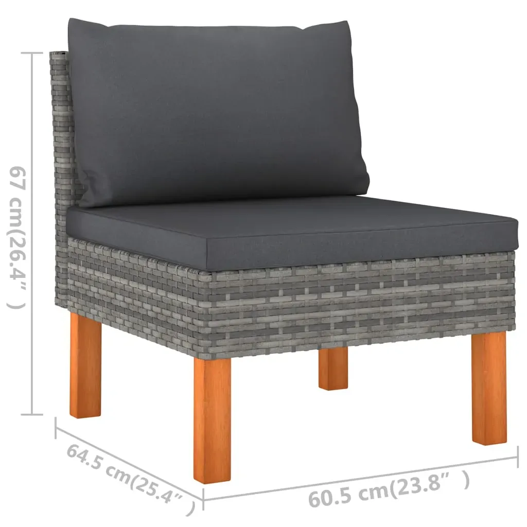 Garden Sofa with Cushions Poly Rattan Price