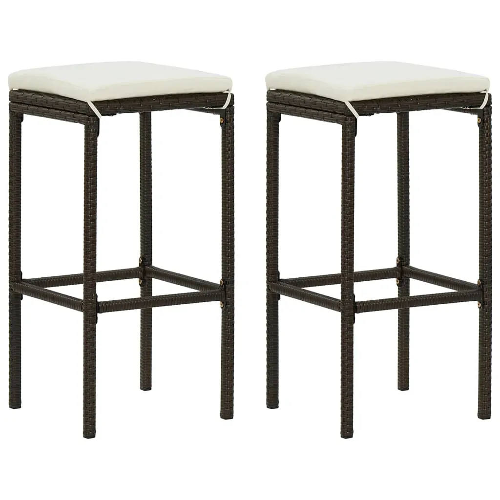 Garden Bar Set with Cushions Poly Rattan Price