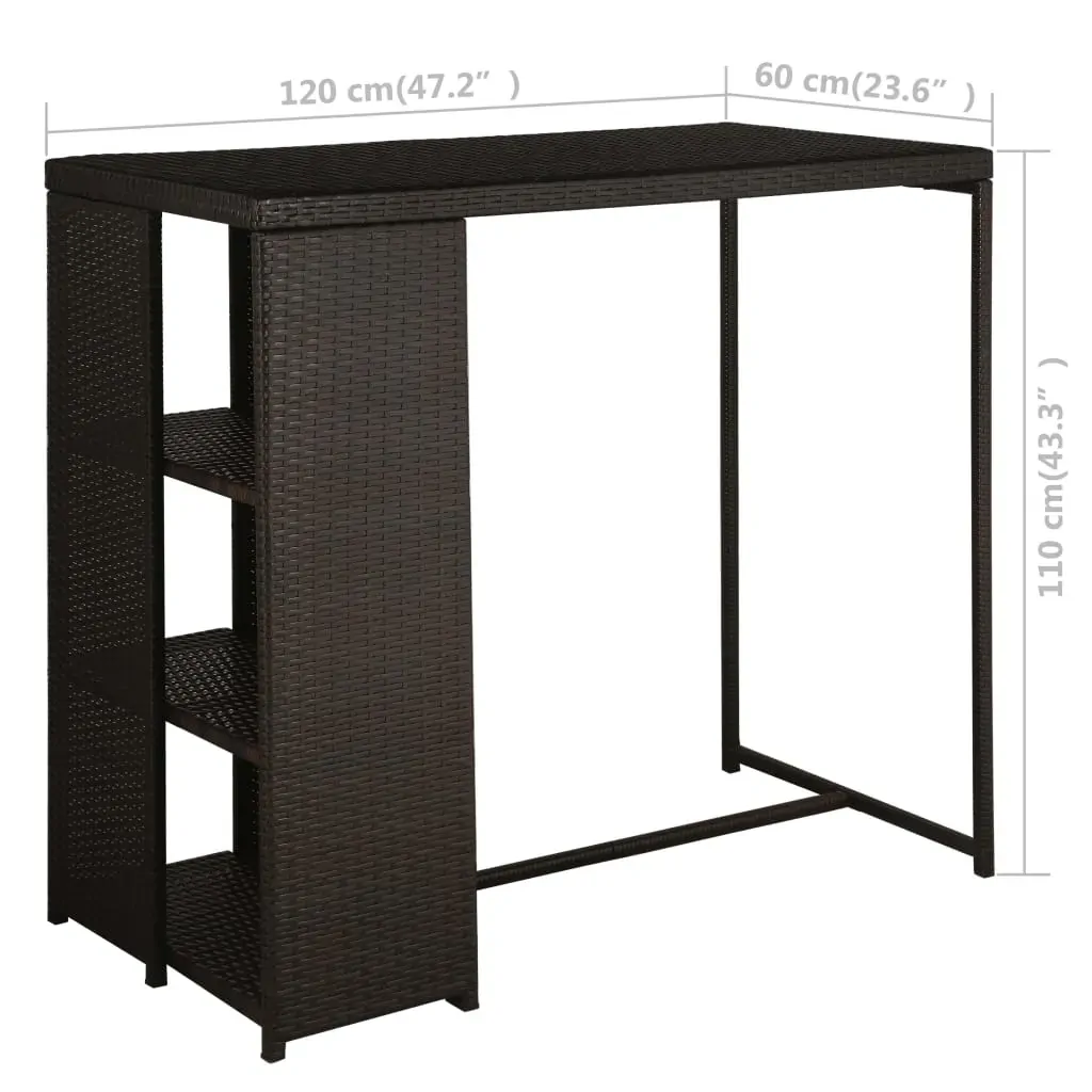 5 Piece Garden Bar Set with Cushions Poly Rattan Price