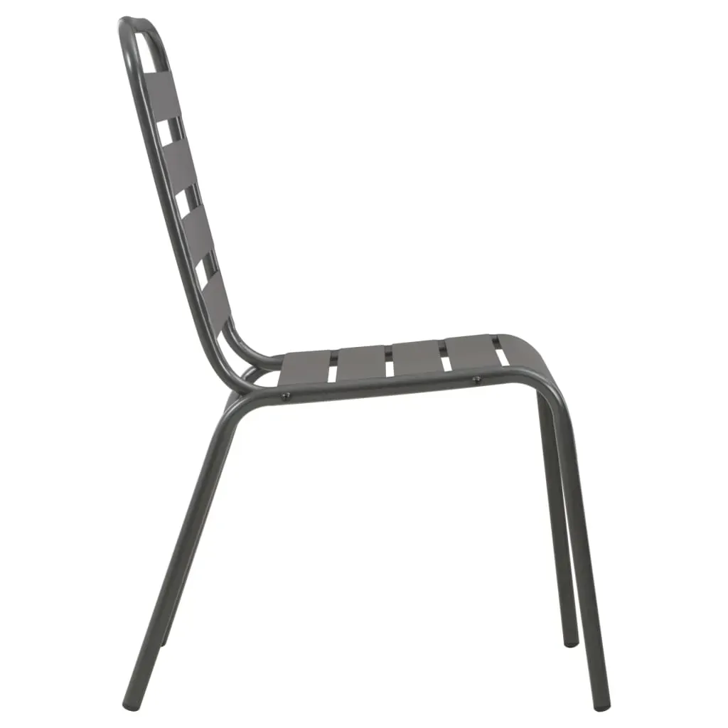Garden Dining Set Steel Dark Grey Price