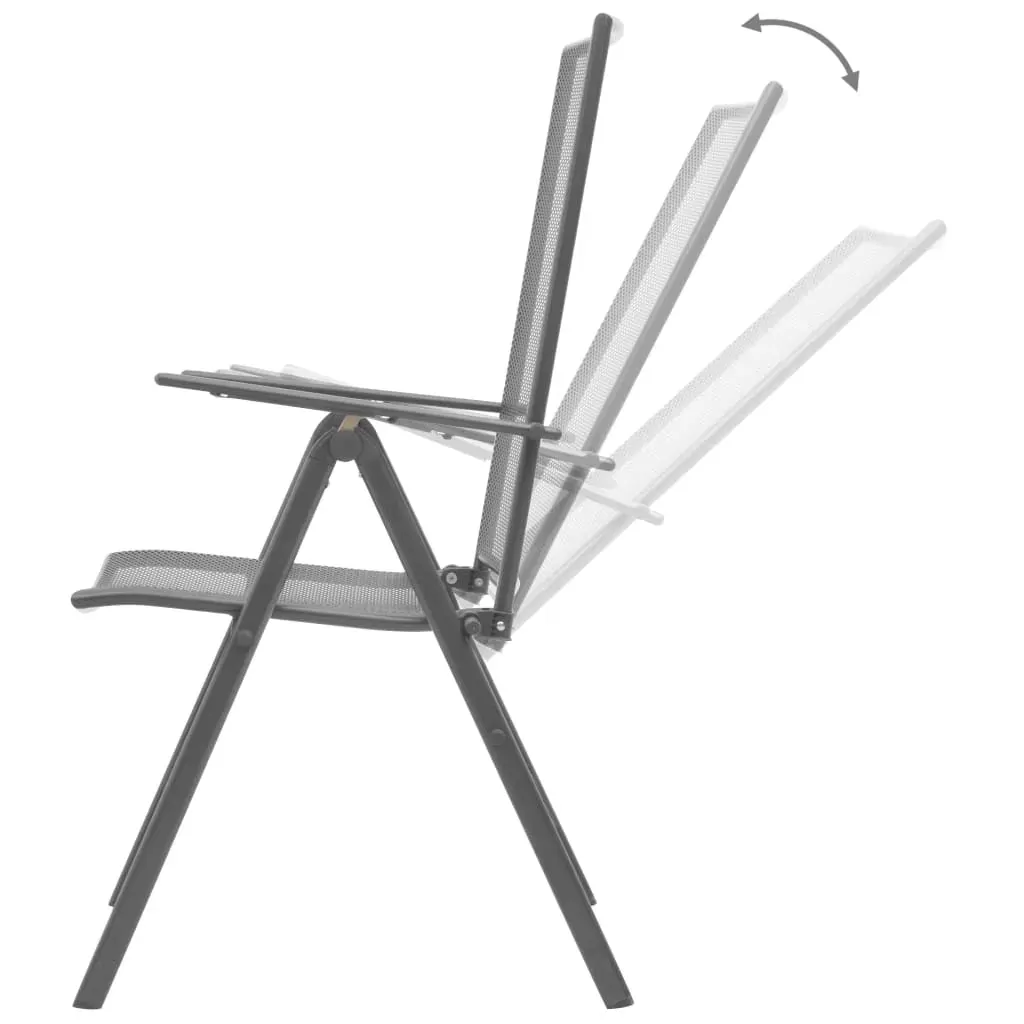 Garden Dining Set Steel Anthracite Price