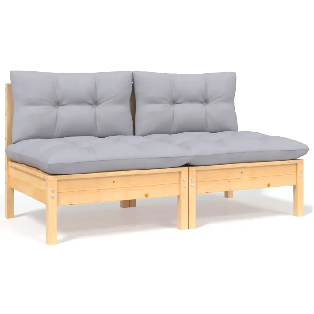 9 Piece Garden Lounge Set with Cushions Solid Pinewood Price