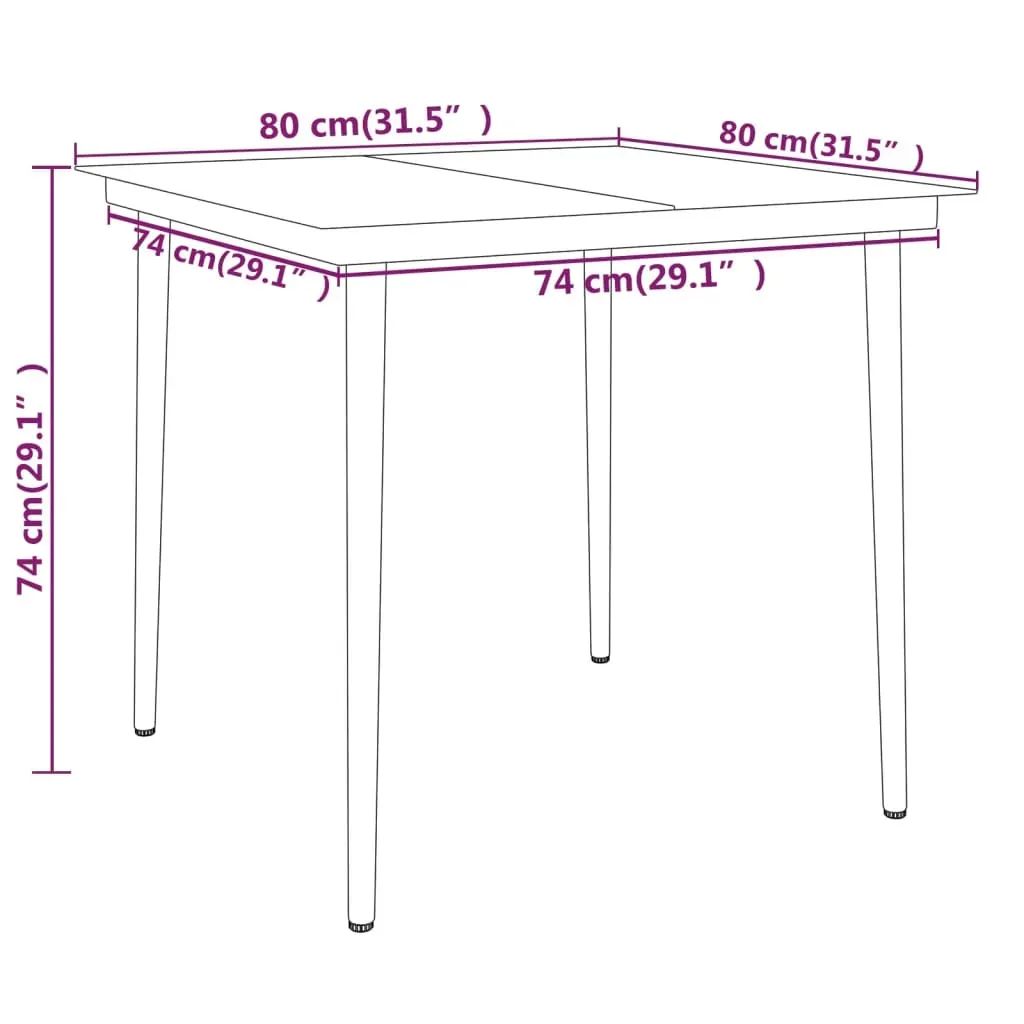 Garden Dining Set Black Price
