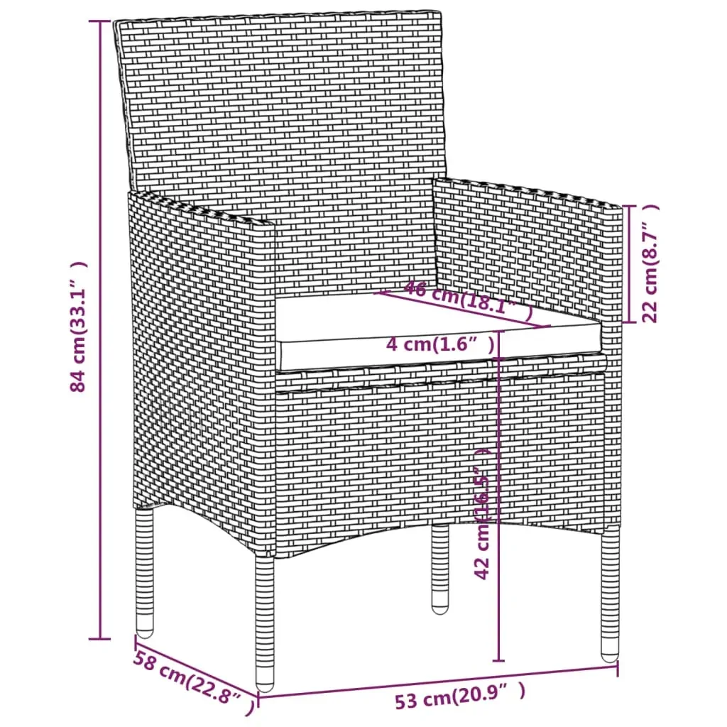 Garden Dining Set with Cushions Price
