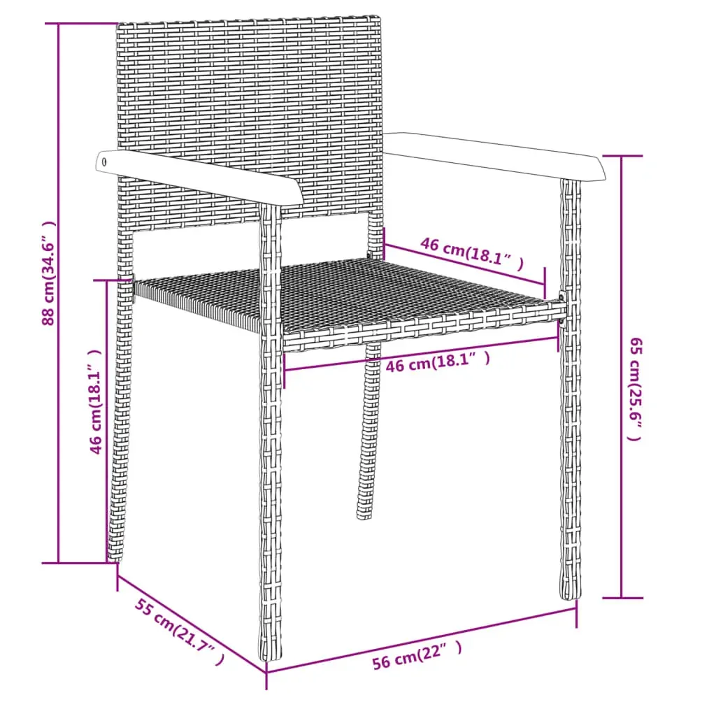 Garden Dining Set Black Price