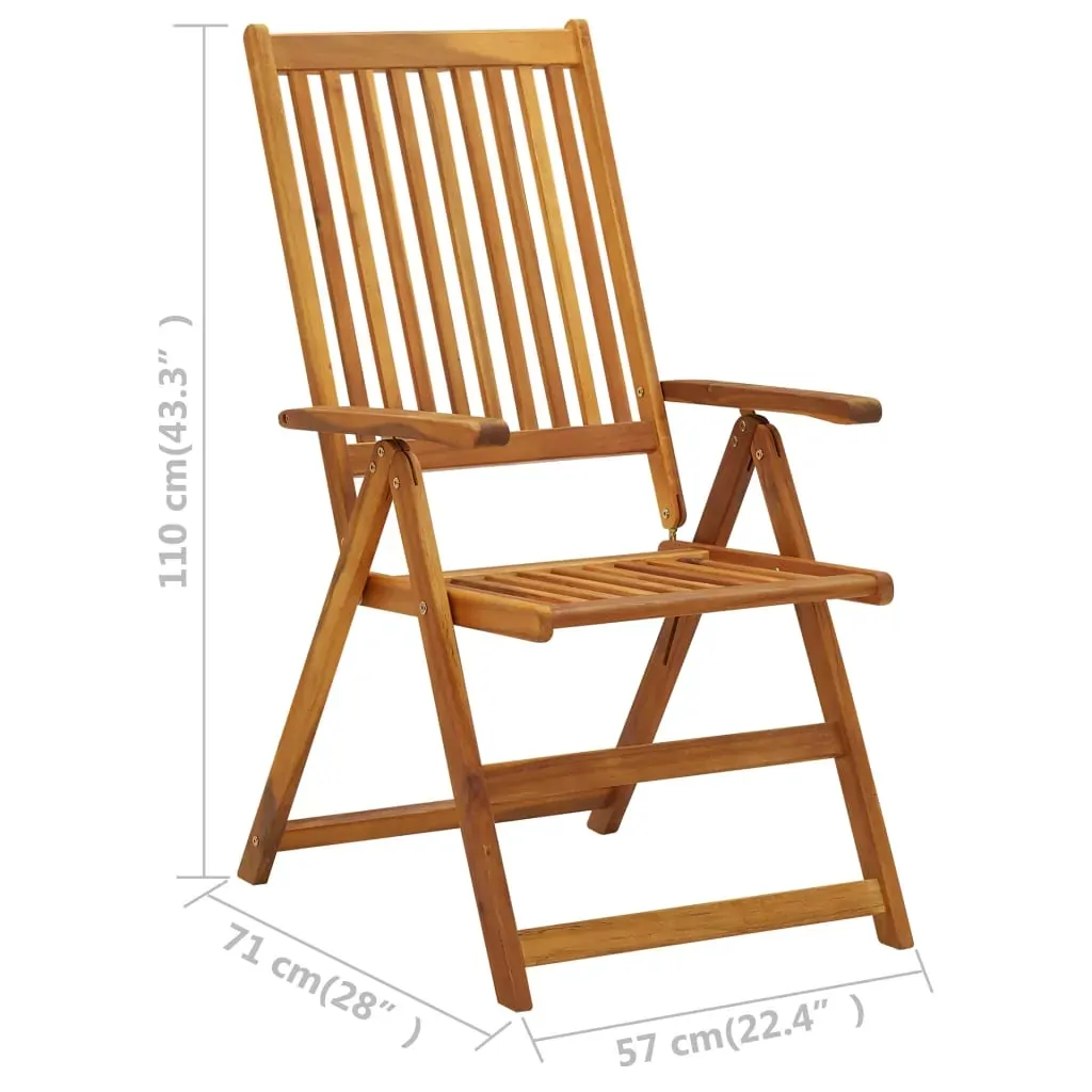 Garden Reclining Chairs Solid Acacia Wood Price