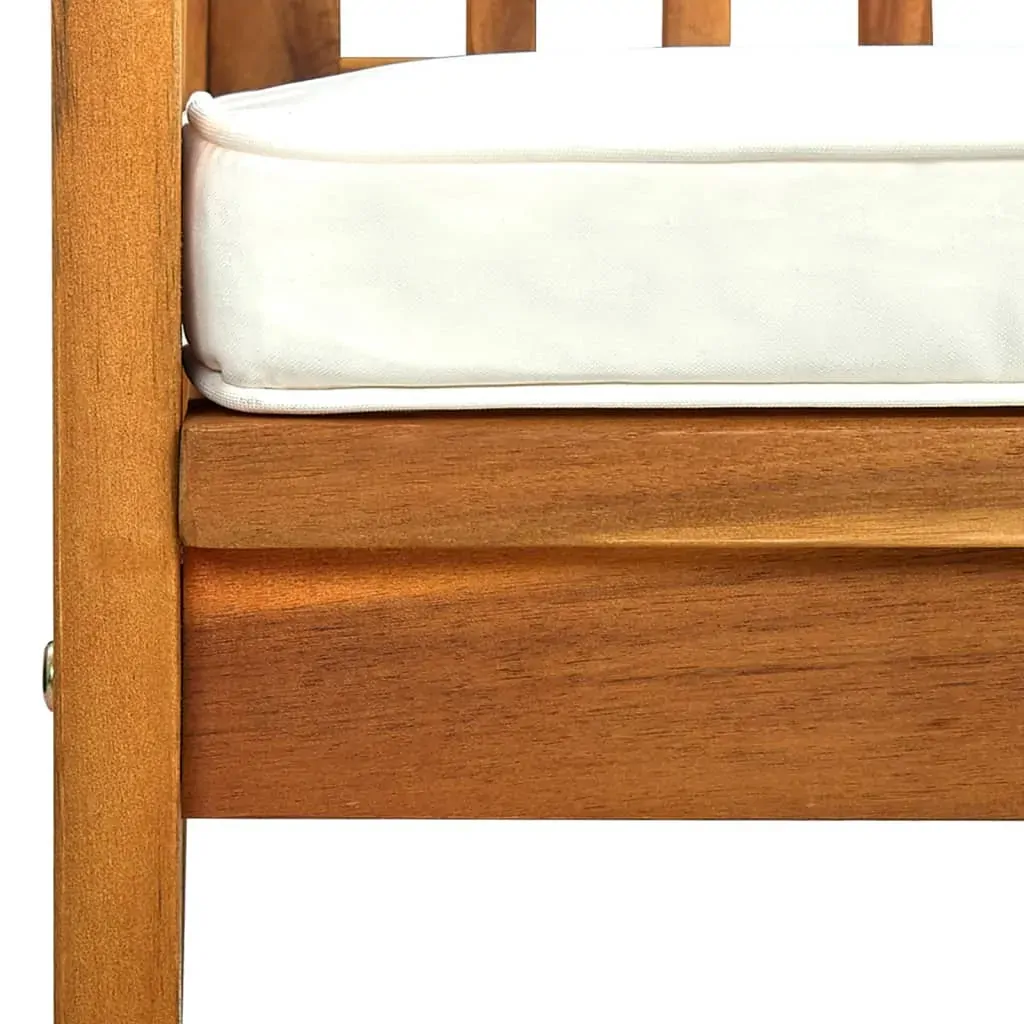 Garden Bench with Cushion Solid Acacia Wood Price