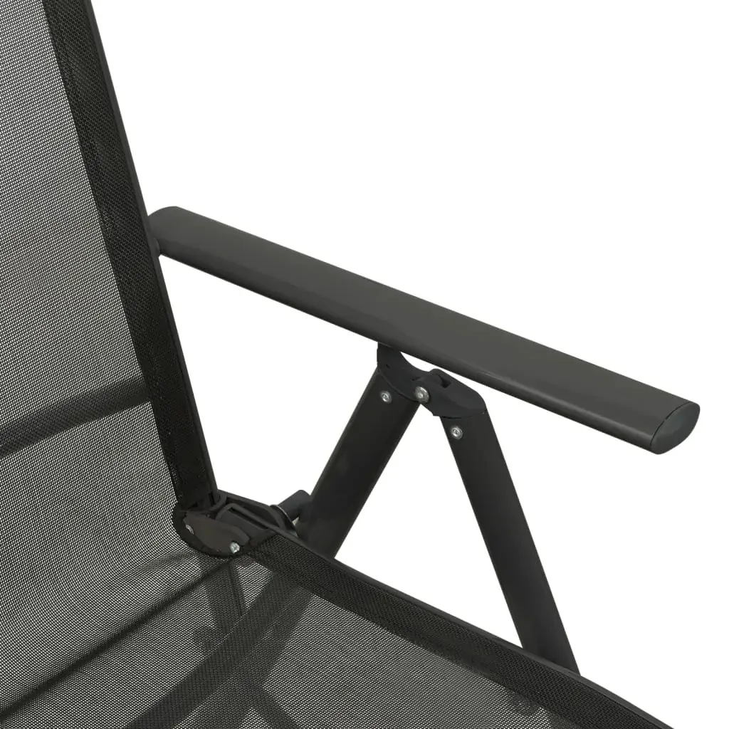 Reclining Garden Chairs 2pcs Textilene and Aluminium Price