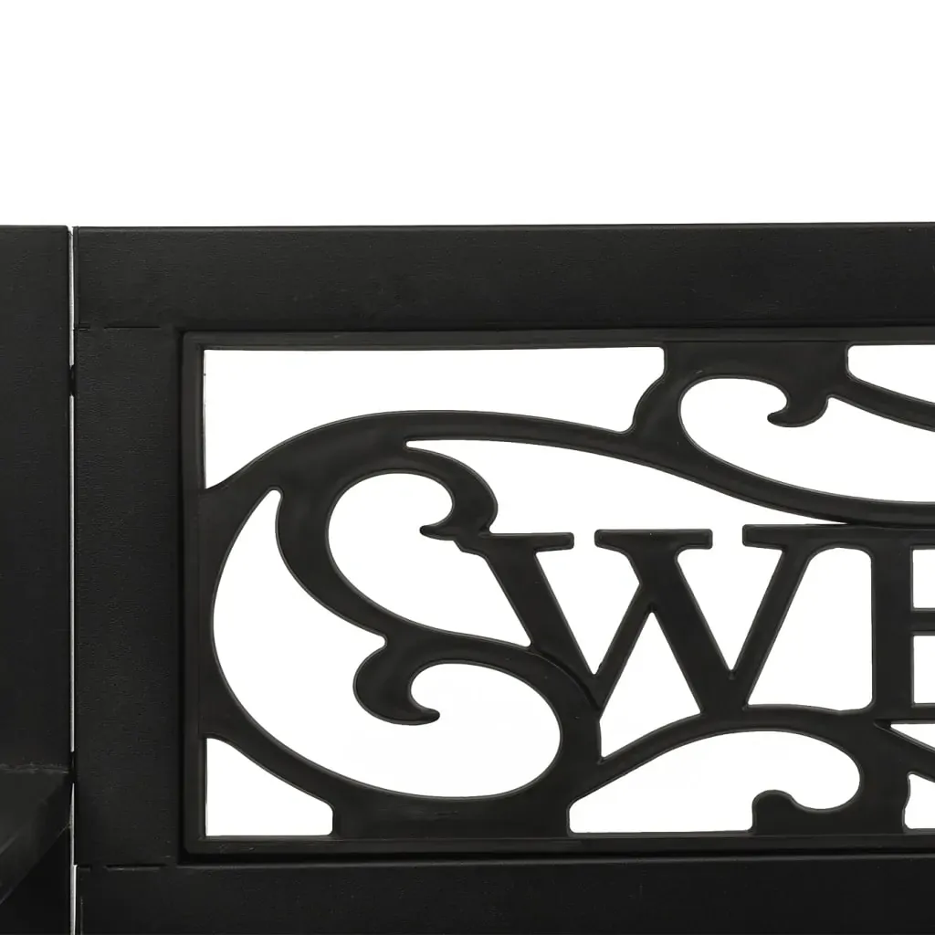 Garden Swing Bench 125 cm Steel and Plastic Black Price