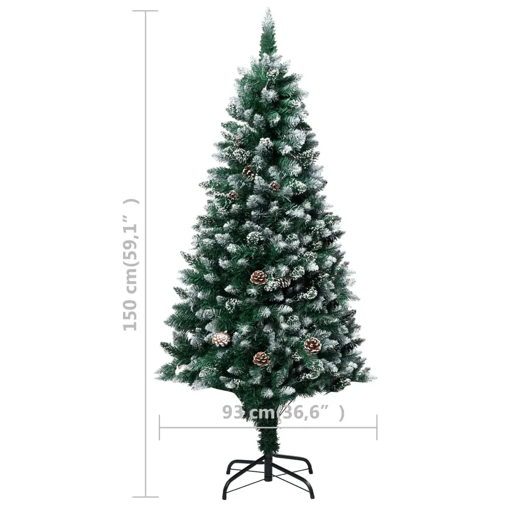Artificial Christmas Tree with Pine Cones and White Snow Price