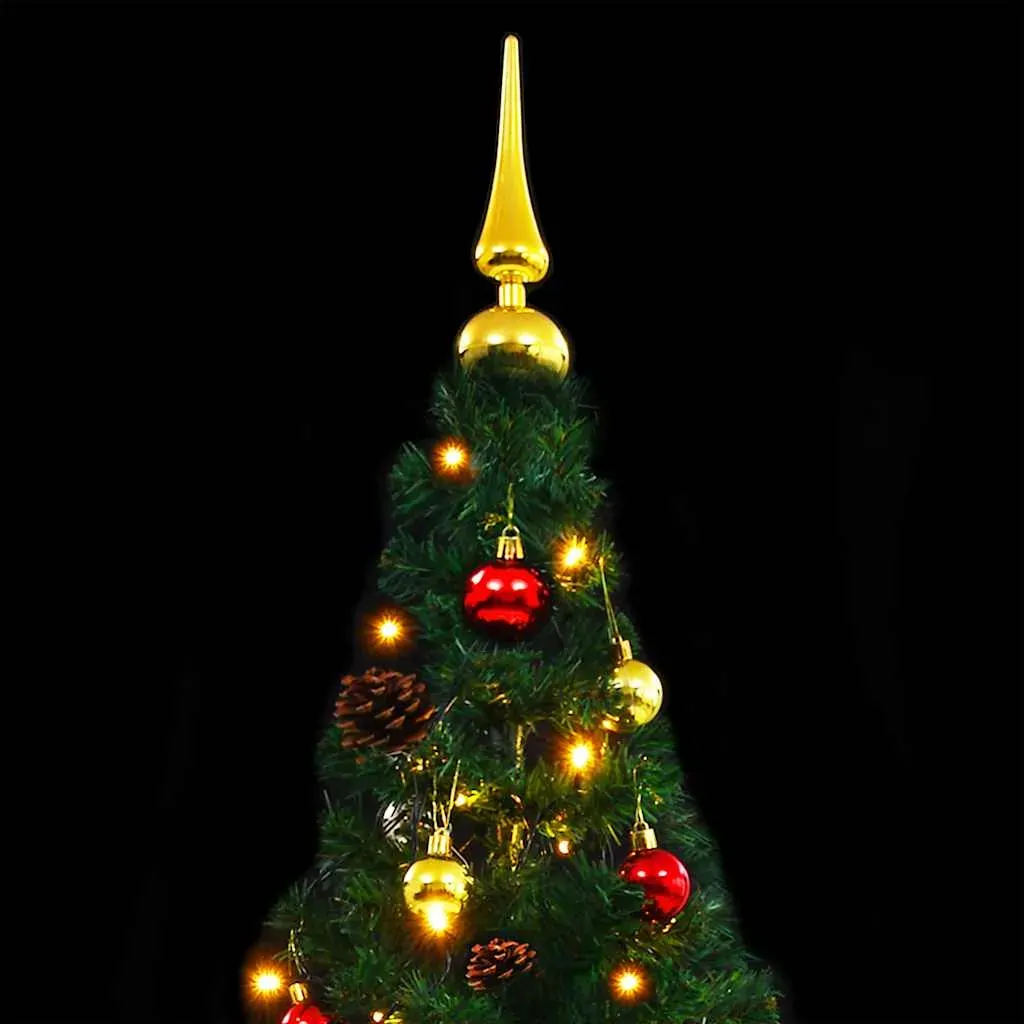 Artificial Christmas Tree with Baubles and LEDs Green Price
