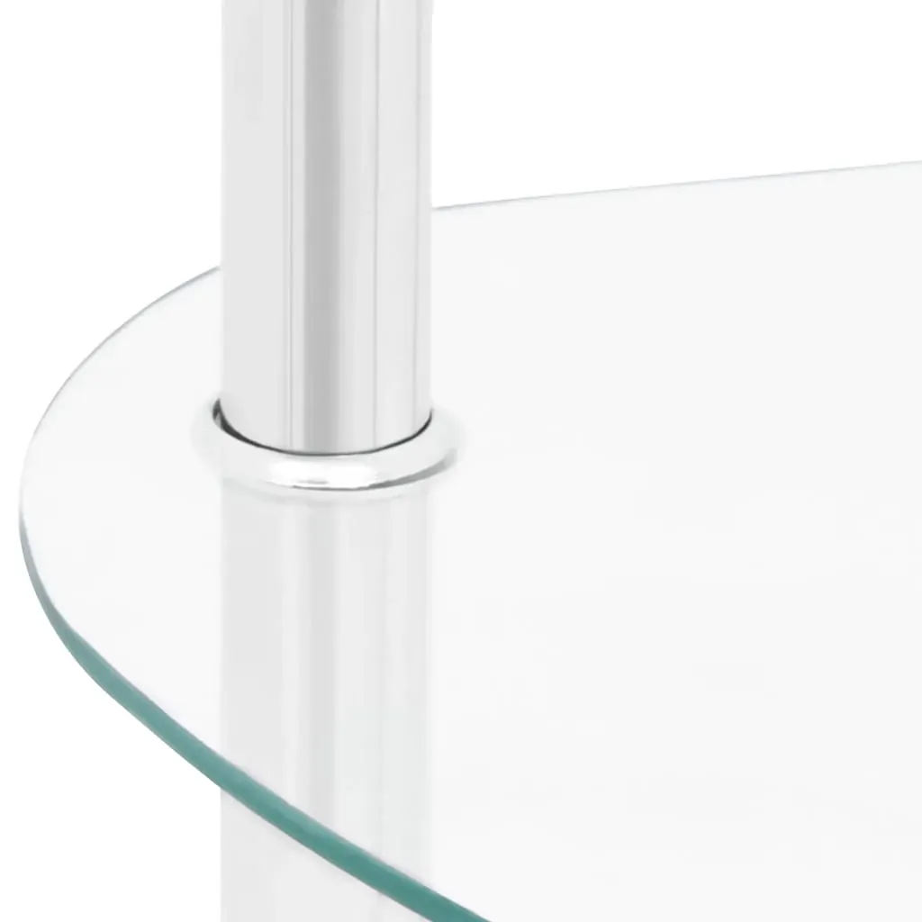 Tredegar 2-Tier Side Table Transparent 38x38x50 cm Tempered Glass Price