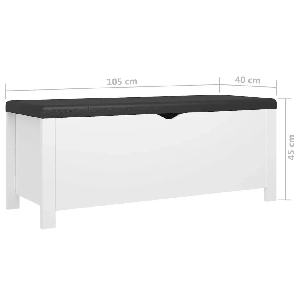 Storage Box with Cushion 105x40x45 cm Engineered Wood Price