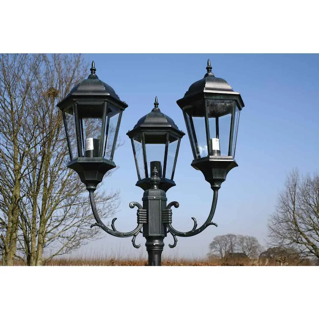 Garden Light Post arms 230 cm Dark Green/Black Aluminium Price