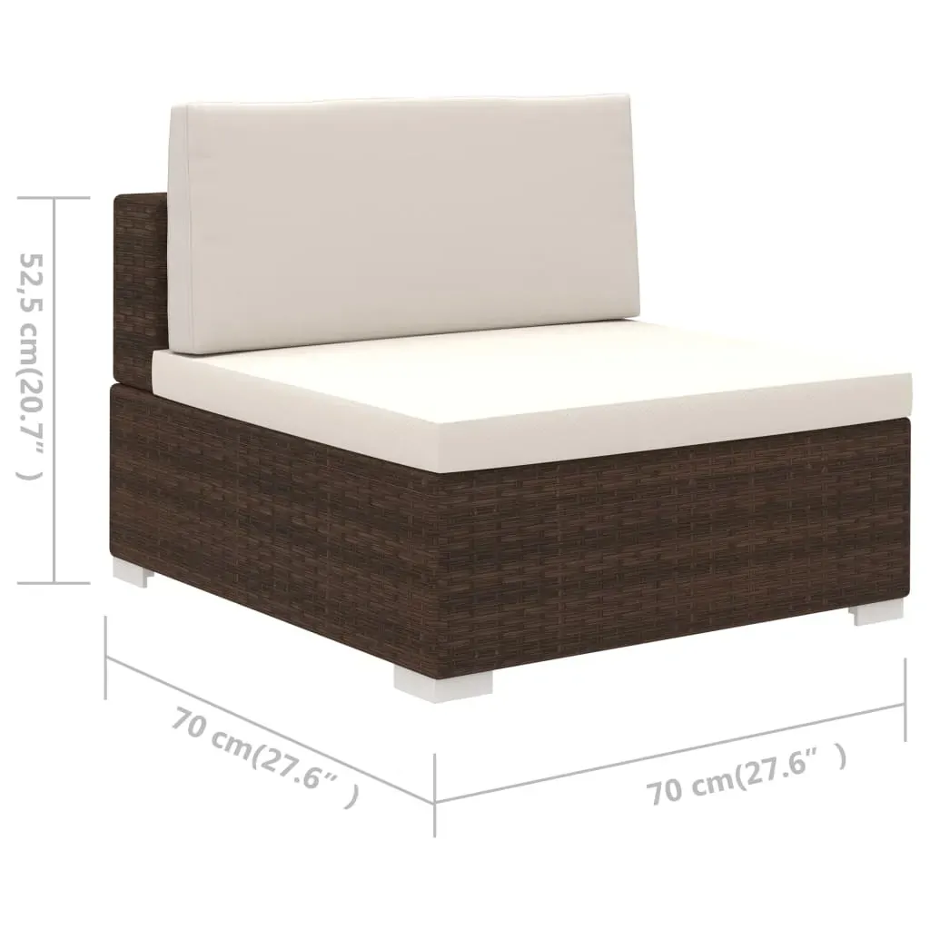 6 Piece Garden Lounge Set with Cushions Poly Rattan Price