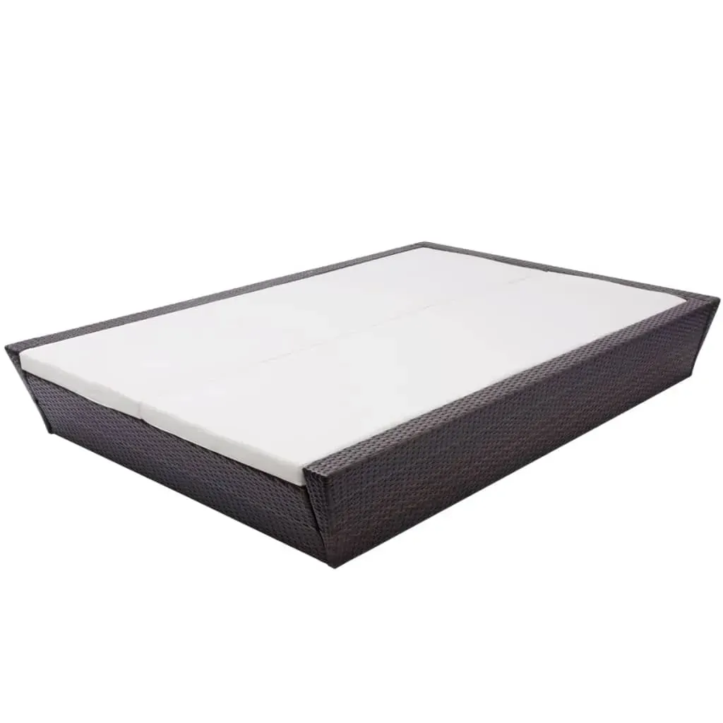Outdoor Lounge Bed with Cushion Poly Rattan Price