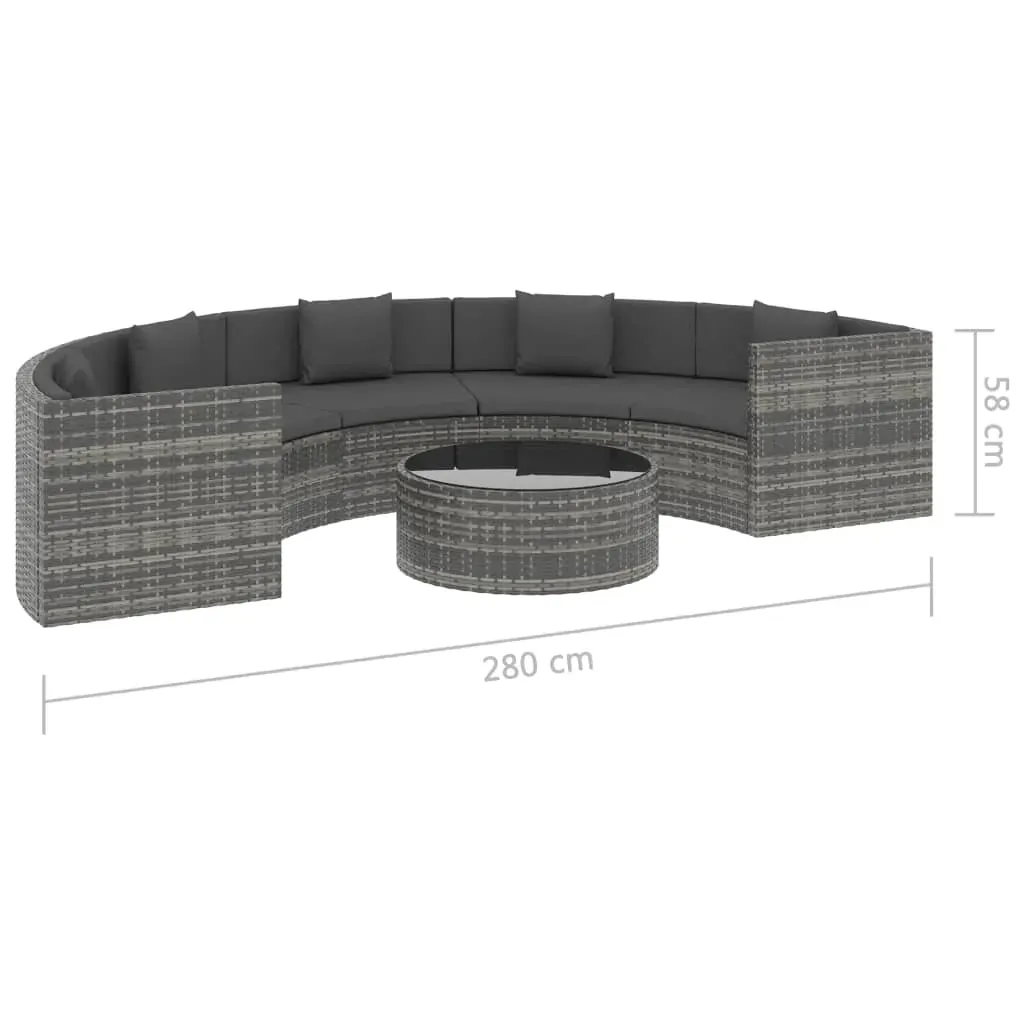 6 Piece Garden Lounge Set with Cushions Poly Rattan Price
