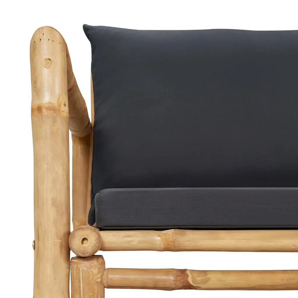 4 Piece Garden Lounge Set with Cushions Bamboo Price