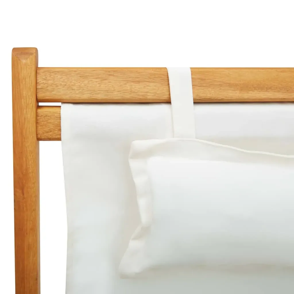 Folding Beach Chair Fabric and Wooden Frame Red Price