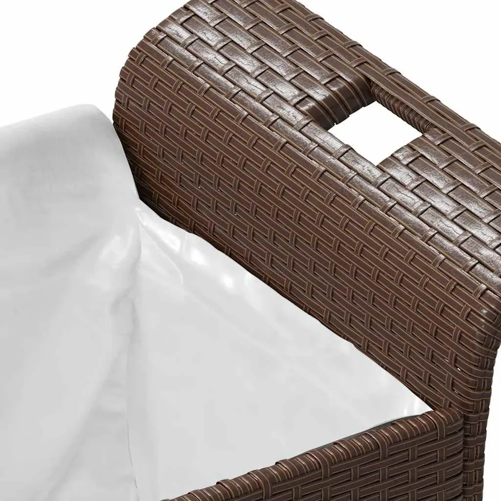 Storage Bench with Cushion 138 cm Poly Rattan Price